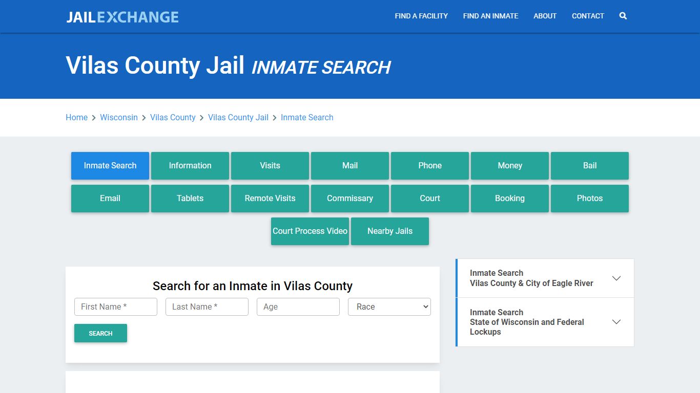 Vilas County Jail, WI Inmate Search: Roster & Mugshots